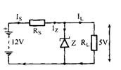 Voltage regulation using the Zener diode. 