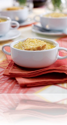 Sopa de cebola gratinada Sopa de cebola gratinada