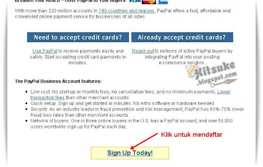 Daftar ke PayPal