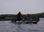 Wendy Beckwith turning her kayak raft.