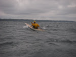 Doug Racing downwind in the Betsie Bay Valkyrie