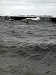 Keith Wikle surfing close to the wall in his Nigel Foster Silhouette. 
http://keithwikle.com