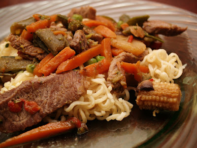 Meat and Ramen Stirfry