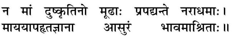 www.VedicLearnings.com Shlok 15, Adhyay 7