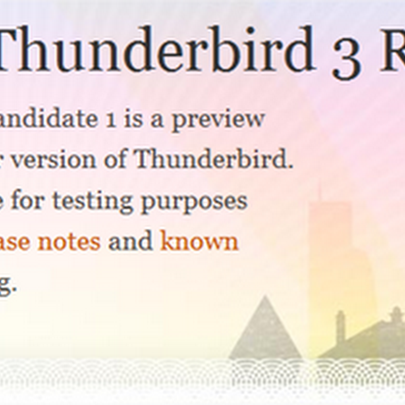Thunderbird 3 RC listo para descargar
