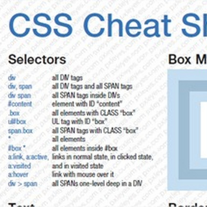 25 chuletitas para no olvidar ninguna propiedad CSS