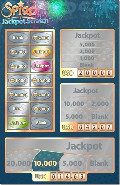 finished Jackpot Scratch card