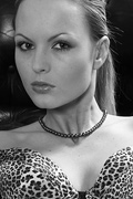 Naked By - Lenka in Black & White Sofa