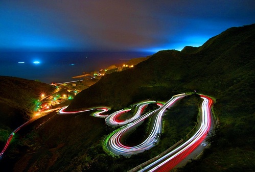 再來一張金瓜石有名的金水公路( S型彎道 )俗稱髮夾彎, 更是攝影同好必殺底片的好地方!!編輯