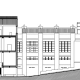 Alçado Posterior / Corte EE