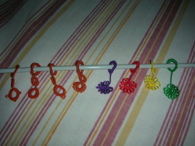 Colourful stitch markers