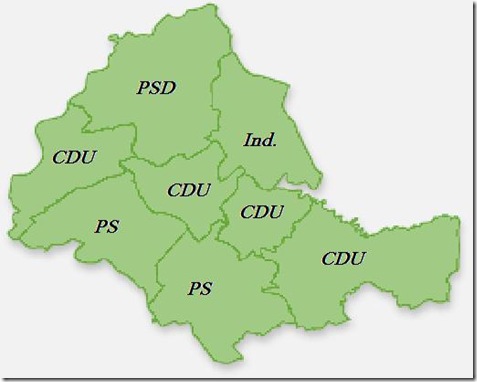 Mapa politico das Juntas de Freguesia