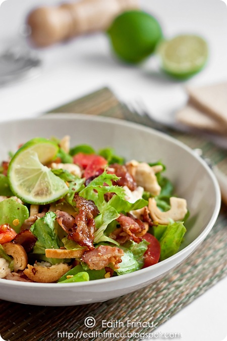 salata cu bacon si mozzarella