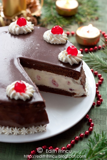 tort cu crema de branza si cirese 1