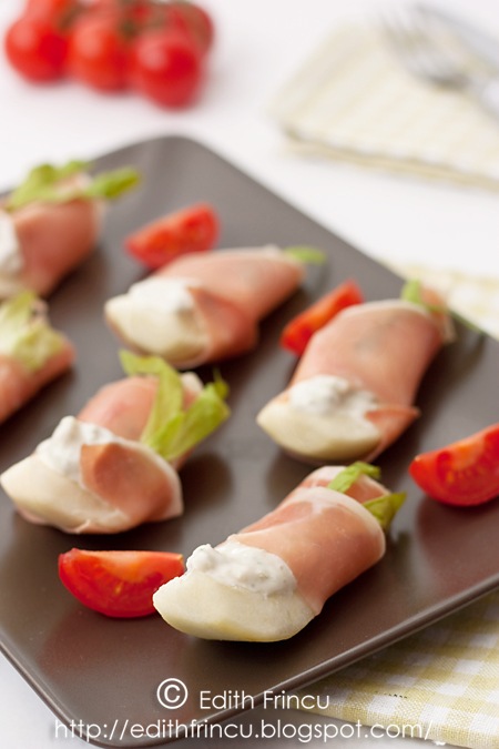 pere cu gorgonzola si prosciutto