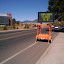 Bike lane incoming on University Dr is fully blocked by construction sign.