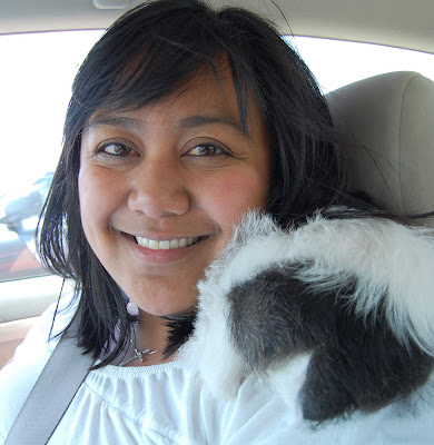 Doesnt he look like a guinea pig on my shoulder?!