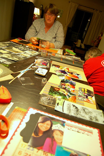 Laura worked on layouts for a swap.