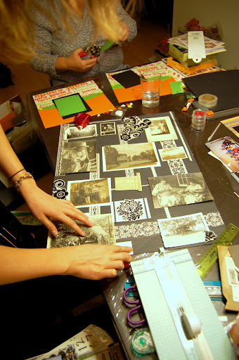Gabrielle organized her photos for her project.
