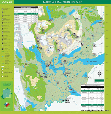 Torres del Paine Map Patagonia