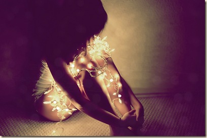 girl with lights