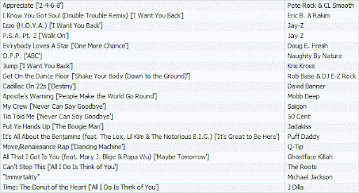 Track List