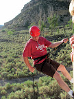 Me rappelling in Spring Canyon