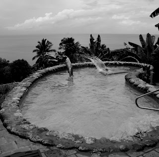 Sunday we spent most of the day relaxing and playing in our pool.