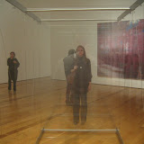Taking in the art.