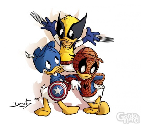 marveldisney3 Personagens da Disney incorporando heróis da Marvel