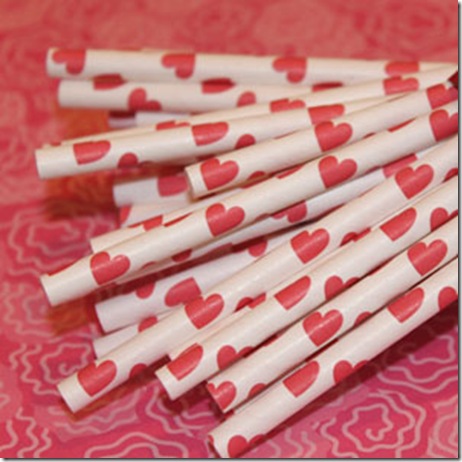 Paper Straws Hearts Sm 300