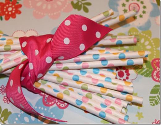 Paper Straws Confetti Dots Close 2