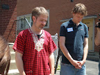 Coordinating Council Member Rev. Dan Weyand-Geise kicks of the Service Project with a prayer