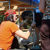 setting glass into cob