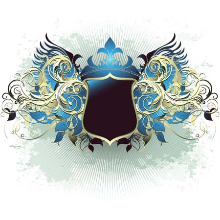 Colección de escudos en vector
