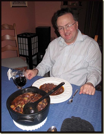 Tim and his superb Boeuf Bourguignonne