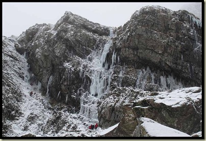 Ice climbers in Cwm Idwal