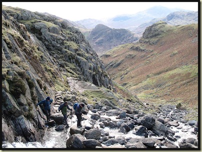 Approaching Stickle Tarn from Stickle Ghyll