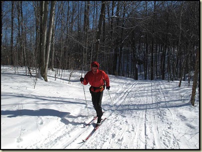 Ken ascends Trail 40 on a cold morning Ken ascends Trail 40 on a cold morning