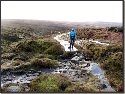 The paving of the Pennine Way - below this point there was much less sign of erosion.  This paving works.