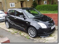 black maruti suzuki swift modified 2008