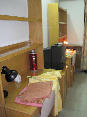 Dorm room, in the process of moving in