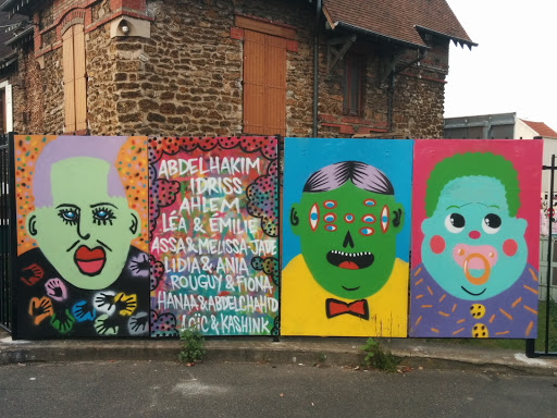 Street Art Portraits Multicolores 