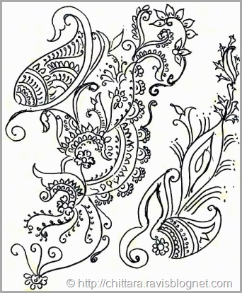 Hand Floral Drawing Design