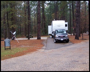 Our campsite in Clear Springs