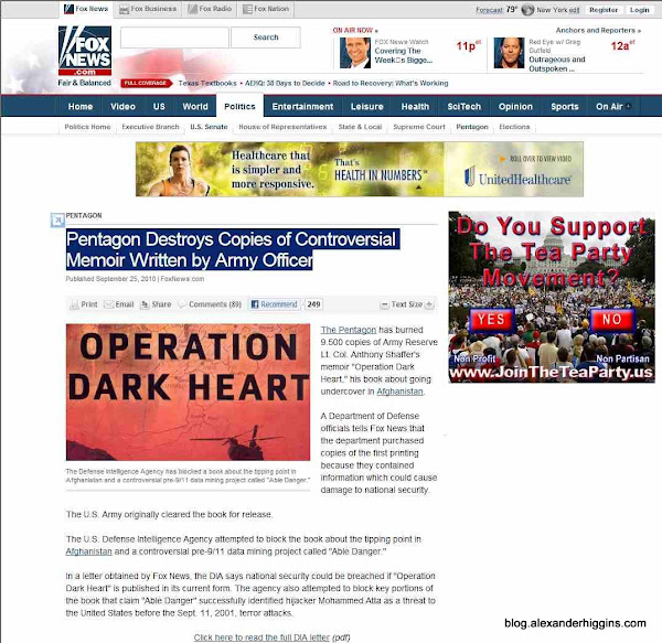 Fox News Reports Pentagon Buying and Destroying Books To Repress Freedom Of Speech