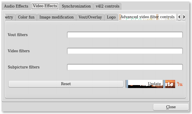 VLC adjustment windows