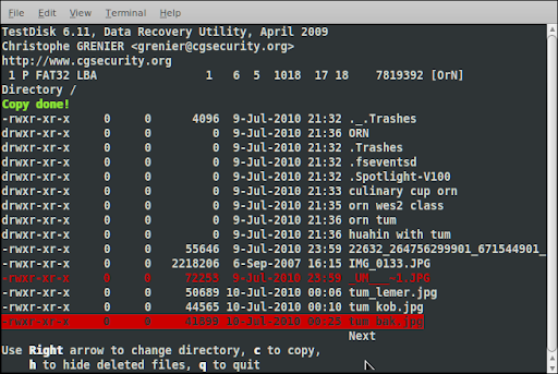 testdisk img