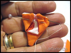 artemelza - flor de fuxico triangular