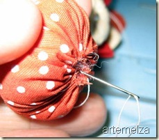 Artemelza - fuxico abóbora Artemelza - fuxico abóbora